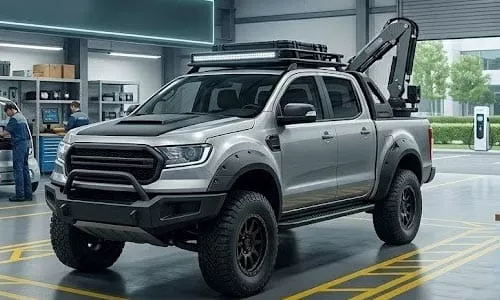 Up-fitted electric utility vehicle
